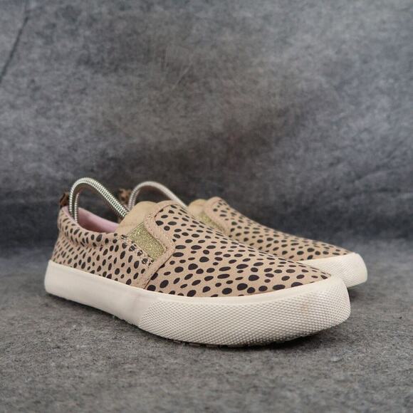 Cat & Jack Shoes Kids 4 Slip On Sneakers Leopard Print Casual Comfort Active Low - Picture 1 of 13